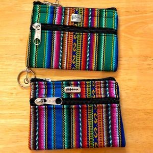 2 Small Peruvian handmade Coin purse - Multicolor - New